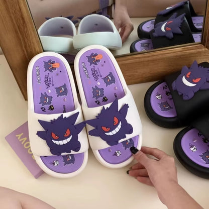 Pokemon Gengar New Anime Peripheral Slippers for Men Women Trendy Cool Internet Infrared anti Slip Eva Couple Slipper Gifts