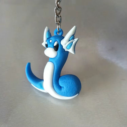 PVC Anime Pokemon Keychain Cartoon Double Side Pocket Monsters Key Ring Pikachu Figure Key Chain Cute Trinket Key Holder Gift