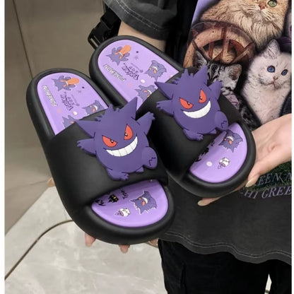 Pokemon Gengar New Anime Peripheral Slippers for Men Women Trendy Cool Internet Infrared anti Slip Eva Couple Slipper Gifts