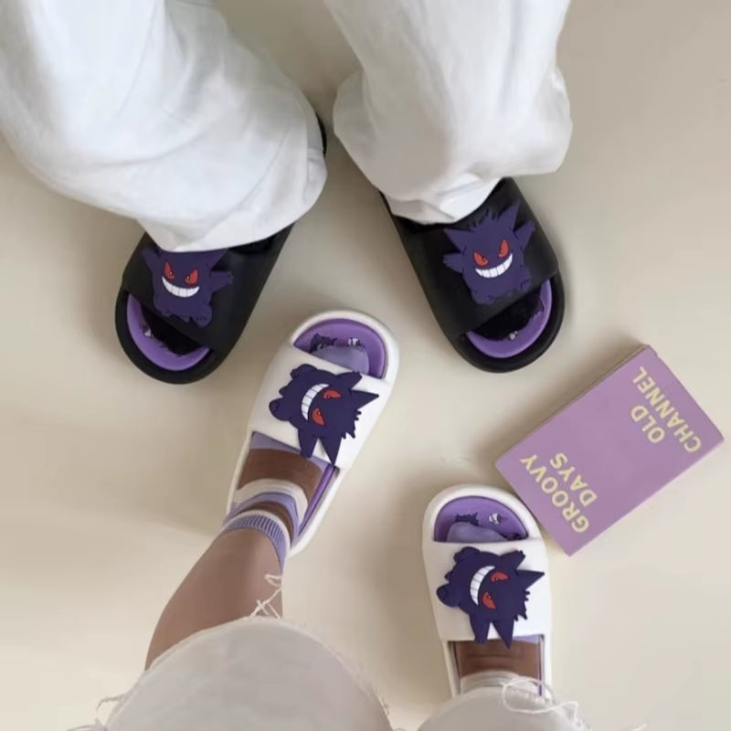 Pokemon Gengar New Anime Peripheral Slippers for Men Women Trendy Cool Internet Infrared anti Slip Eva Couple Slipper Gifts
