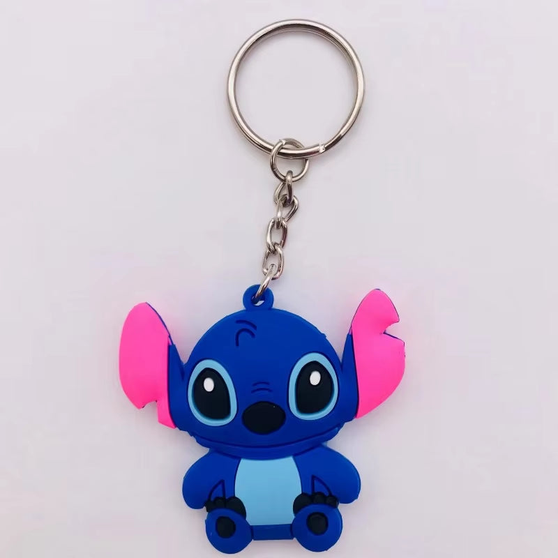 PVC Anime Pokemon Keychain Cartoon Double Side Pocket Monsters Key Ring Pikachu Figure Key Chain Cute Trinket Key Holder Gift