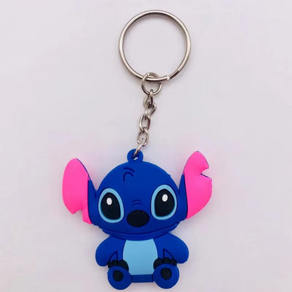 PVC Anime Pokemon Keychain Cartoon Double Side Pocket Monsters Key Ring Pikachu Figure Key Chain Cute Trinket Key Holder Gift