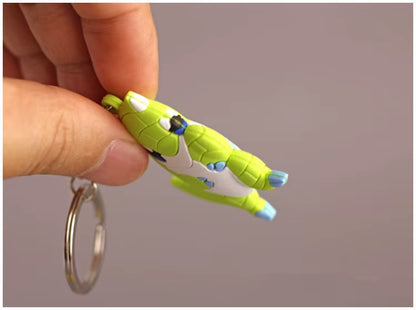 PVC Anime Pokemon Keychain Cartoon Double Side Pocket Monsters Key Ring Pikachu Figure Key Chain Cute Trinket Key Holder Gift