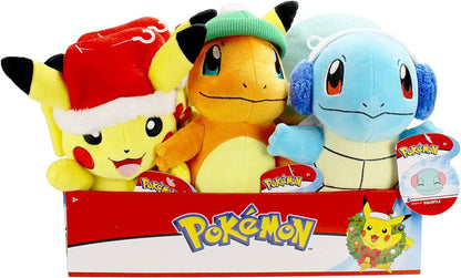 Pokemon Pikachu Holiday Seasonal Plush, 8-Inch Pokemon Plush Toy, Includes Santa Hat Accessory - Super Soft Plush, Authentic Details - Perfect for Playing, Displaying & Gifting - Gotta Catch ‘Em All