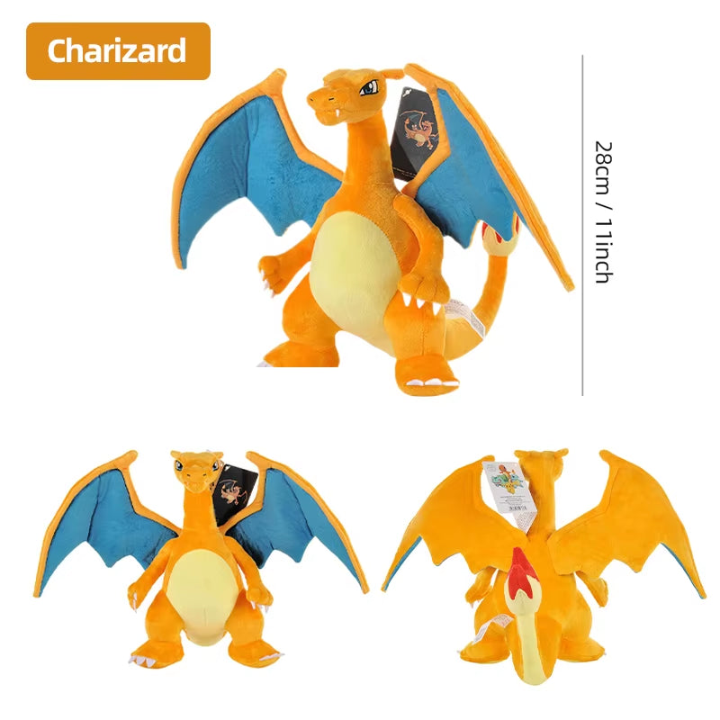 Pokemon Kawaii Pikachu Eevee Mew Charizard Stuffed Toys Cartoon&Cute Plush Doll Throw Pillow Christmas Halloween Day Gift