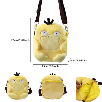 Gengar Mimikyu Snorlax Rowlet Lucario Charmander Plush Backpack Pokemon Anime Shoulder Bag Doll Toys